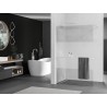 Mexen Kioto+ paroi de douche avec étagère Walk-in 100 x 200 cm, transparent/givre, blanc - 800-100-121-20-35