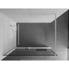 Mexen Kioto+ paroi de douche avec étagère Walk-in 100 x 200 cm, cadre noir, blanc - 800-100-121-20-70