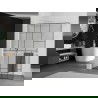 Mexen Kioto+ écran de douche avec étagère Walk-in 70 x 200 cm, motif noir, blanc - 800-070-121-20-78