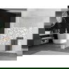 Mexen Kioto+ paroi de douche avec étagère Walk-in 100 x 200 cm, motif blanc, blanc - 800-100-121-20-85