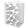Mexen Kioto+ paroi de douche avec étagère Walk-in 70 x 200 cm, motif blanc, blanc - 800-070-121-20-97