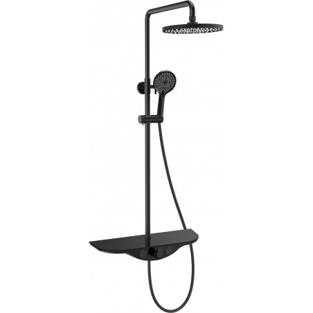 Mexen Exxo ensemble de douche apparent avec pomme de tête et mitigeur, noir - 78113-70