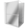 Mexen Kioto+ paroi de douche avec étagère Walk-in 100 x 200 cm, miroir, blanc - 800-100-121-20-50
