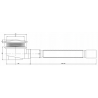 Mexen siphon pour receveur avec décanteur, noir - 49000-70