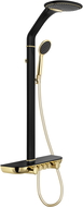 Mexen Bolt ensemble de douche apparente avec pomme de douche et robinet, noir/or - 78108-75