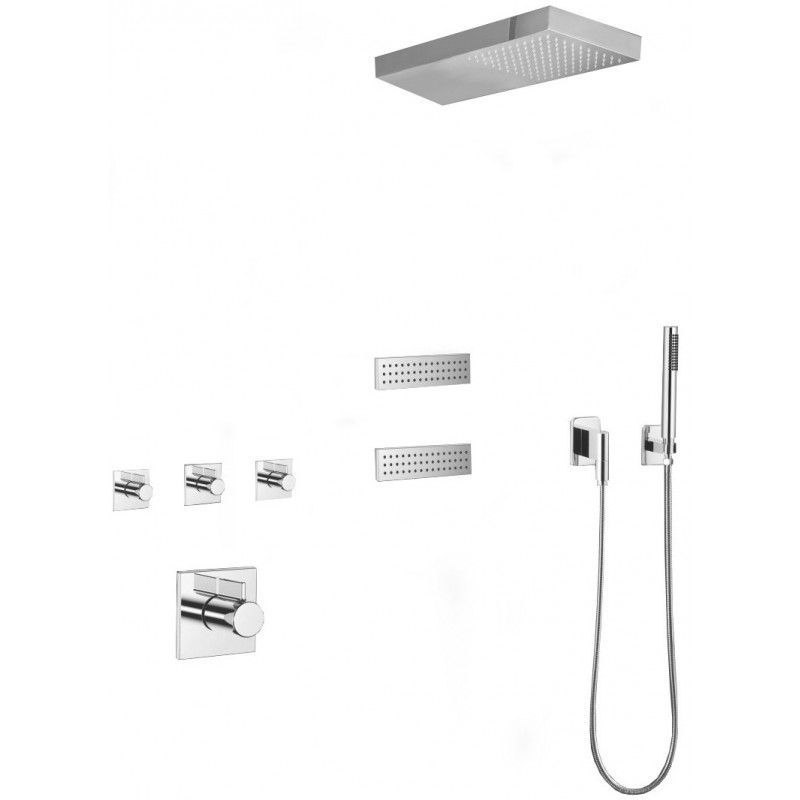 Mexen Fall ensemble de douche encastré, chrome - 7602-04-00