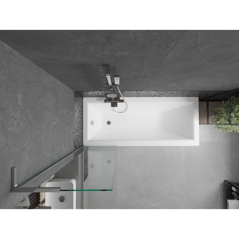 Mexen Next L pare-douche baignoire 1 volet 50 x 150 cm, transparent, chromé - 895-050-000-03-00-01