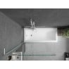 Mexen Next L paroi de baignoire à 1 vantail 90 x 150 cm, transparent, blanc - 895-090-000-03-00-20