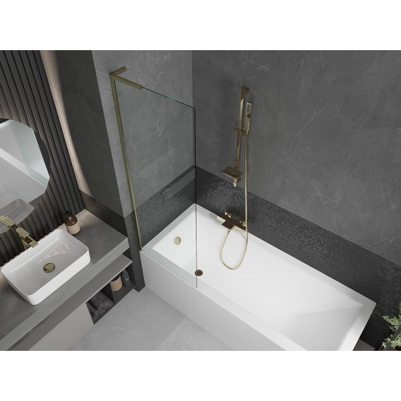 Mexen Next L paroi de douche 1-volet 60 x 150 cm, transparent, doré - 895-060-000-03-00-50