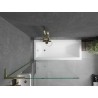 Mexen Next L paroi de baignoire 1 battant 90 x 150 cm, transparent, doré - 895-090-000-03-00-50