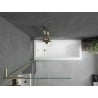Mexen Next L paroi de baignoire 1-volet 80 x 150 cm, transparent, or brossé - 895-080-000-03-00-55