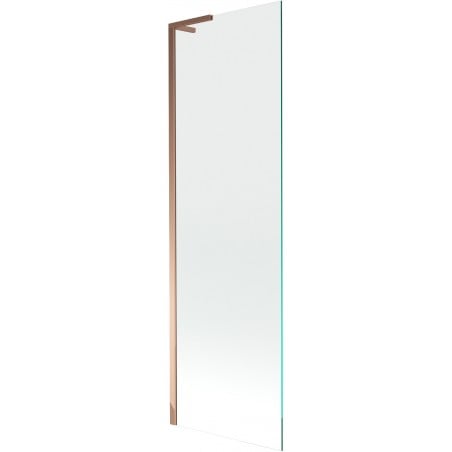 Mexen Next L paroi de baignoire à 1 volet 60 x 150 cm, transparent, or rose - 895-060-000-03-00-60