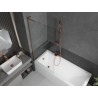 Mexen Next L paroi de baignoire 1-volet 80 x 150 cm, transparent, or rose - 895-080-000-03-00-60