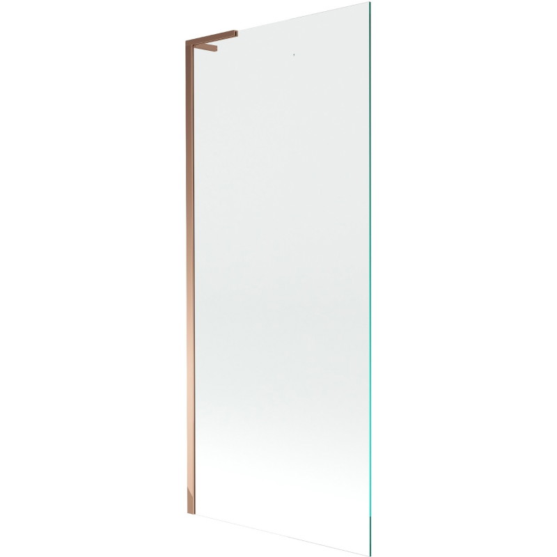 Mexen Next L paroi de baignoire 1-volet 80 x 150 cm, transparent, or rose - 895-080-000-03-00-60