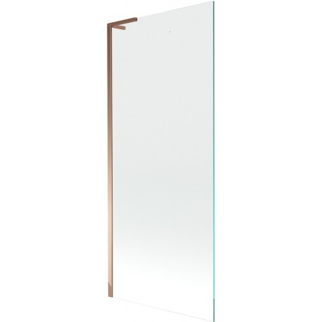 Mexen Next L paroi de baignoire 1-volet 80 x 150 cm, transparent, or rose - 895-080-000-03-00-60