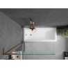 Mexen Next L pare-douche 1 volet 90 x 150 cm, transparent, or rose - 895-090-000-03-00-60