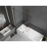Mexen Next L paroi de baignoire 1-volet 100 x 150 cm, transparent, or rose - 895-100-000-03-00-60