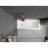Mexen Next L paroi de baignoire 1-volet 100 x 150 cm, transparent, or rose - 895-100-000-03-00-60