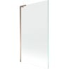 Mexen Next L paroi de baignoire 1-volet 100 x 150 cm, transparent, or rose - 895-100-000-03-00-60