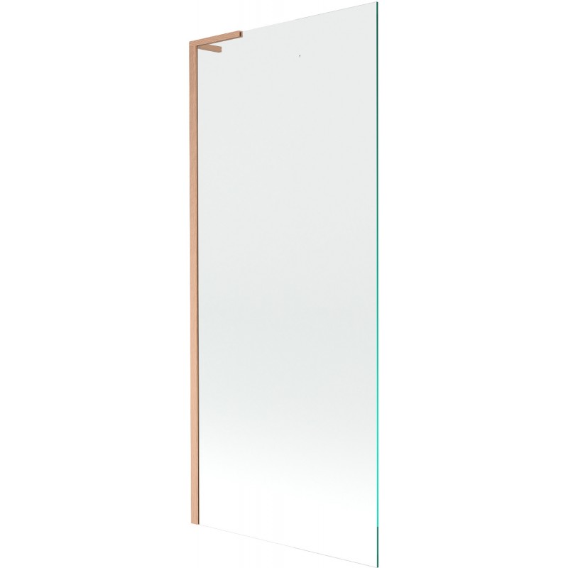 Mexen Next L paroi de baignoire 1 volet 80 x 150 cm, transparent, cuivre brossé - 895-080-000-03-00-65