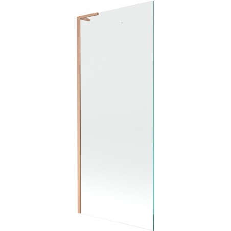 Mexen Next L paroi de baignoire 1 volet 80 x 150 cm, transparent, cuivre brossé - 895-080-000-03-00-65