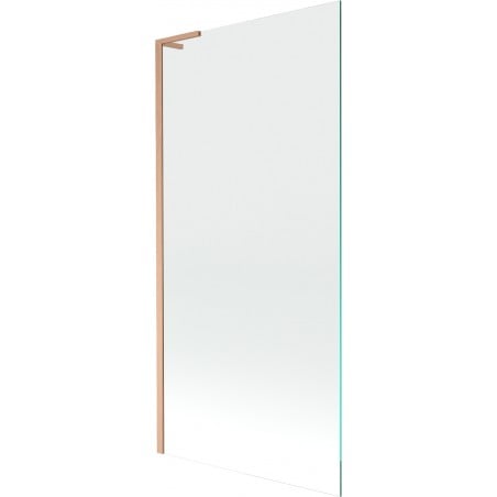 Mexen Next L paroi de baignoire à 1 vantail 90 x 150 cm, transparent, cuivre brossé - 895-090-000-03-00-65