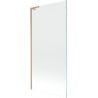 Mexen Next L paroi de baignoire à 1 vantail 90 x 150 cm, transparent, cuivre brossé - 895-090-000-03-00-65