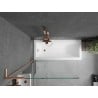 Mexen Next L paroi de baignoire à 1 vantail 90 x 150 cm, transparent, cuivre brossé - 895-090-000-03-00-65
