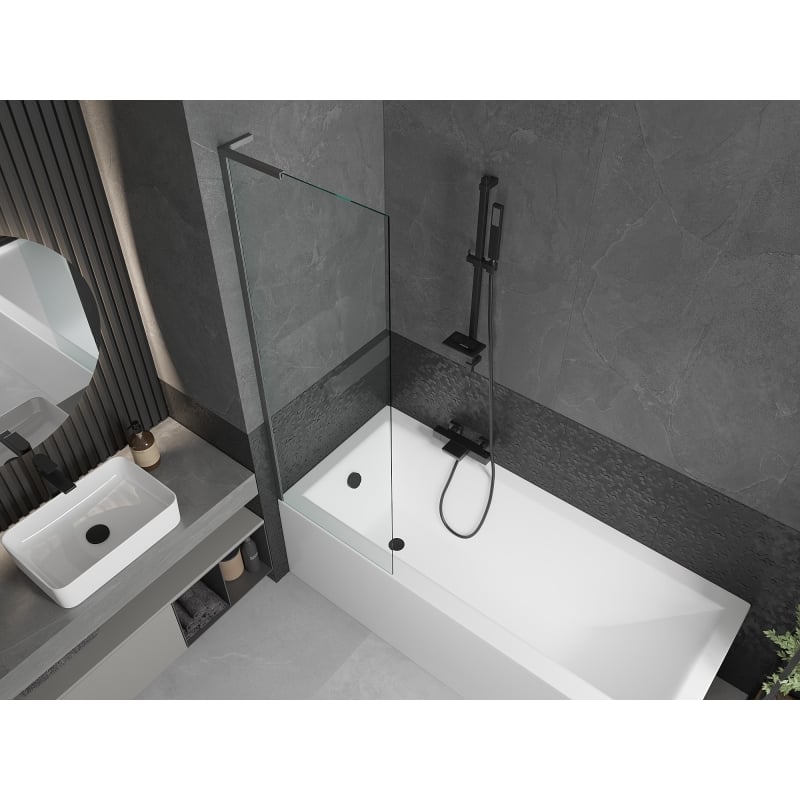 Mexen Next L pare-douche à un battant 60 x 150 cm, transparent, gris canon brossé - 895-060-000-03-00-66