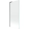 Mexen Next L paroi de baignoire à 1 voile 80 x 150 cm, transparent, gris canon brossé - 895-080-000-03-00-66