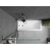 Mexen Next L paroi de baignoire 1-volet 90 x 150 cm, transparent, gris canon brossé - 895-090-000-03-00-66