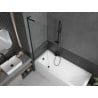 Mexen Next L pare-douche de baignoire à 1 volet 60 x 150 cm, transparent, noir - 895-060-000-03-00-70