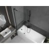 Mexen Next L paroi de baignoire à 1 vantail 70 x 150 cm, transparent, noir - 895-070-000-03-00-70