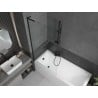 Mexen Next L paroi de baignoire 1-volet 90 x 150 cm, transparent, noir - 895-090-000-03-00-70