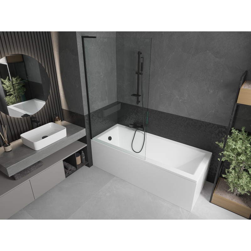 Mexen Next L pare-douche 1-volet 100 x 150 cm, transparent, noir - 895-100-000-03-00-70