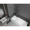 Mexen Next L paroi de baignoire 1-volet 90 x 150 cm, transparent, nickel brossé - 895-090-000-03-00-97