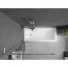 Mexen Next L paroi de baignoire 1-volet 90 x 150 cm, transparent, nickel brossé - 895-090-000-03-00-97
