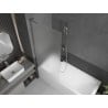 Mexen Next L paroi de baignoire 1-volet 80 x 150 cm, givré, chrome - 895-080-000-03-30-01