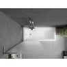 Mexen Next L paroi de baignoire 1-volet 80 x 150 cm, givré, chrome - 895-080-000-03-30-01