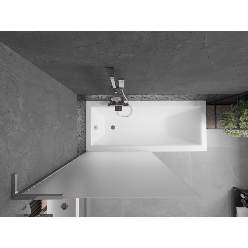 Mexen Next L paroi de baignoire 1-volet 90 x 150 cm, givre, chrome - 895-090-000-03-30-01