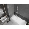 Mexen Next L paroi de baignoire 1-volet 60 x 150 cm, dépoli, blanc - 895-060-000-03-30-20