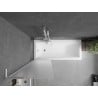 Mexen Next L paroi de baignoire 1-volet 60 x 150 cm, dépoli, blanc - 895-060-000-03-30-20