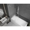Mexen Next L paravent de baignoire 1 volet 70 x 150 cm, givré, blanc - 895-070-000-03-30-20