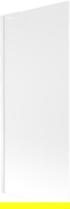 Mexen Next L paroi de baignoire 1-volet 80 x 150 cm, givré, blanc - 895-080-000-03-30-20