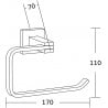 Mexen Vane support de papier toilette, noir - 7020933-70