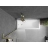 Mexen Next L pare-douche pour baignoire à 1 vantail 60 x 150 cm, givré, or brossé - 895-060-000-03-30-55