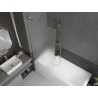 Mexen Next L pare-douche de baignoire 1-volet 80 x 150 cm, givré, or brossé - 895-080-000-03-30-55