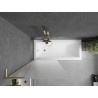 Mexen Next L pare-douche de baignoire 1-volet 80 x 150 cm, givré, or brossé - 895-080-000-03-30-55