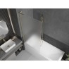 Mexen Next L paroi de baignoire 1 vantail 90 x 150 cm, givré, or brossé - 895-090-000-03-30-55