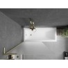 Mexen Next L paroi de baignoire 1 vantail 90 x 150 cm, givré, or brossé - 895-090-000-03-30-55
